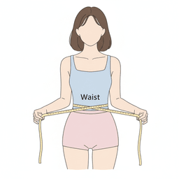 Waist measurement guide